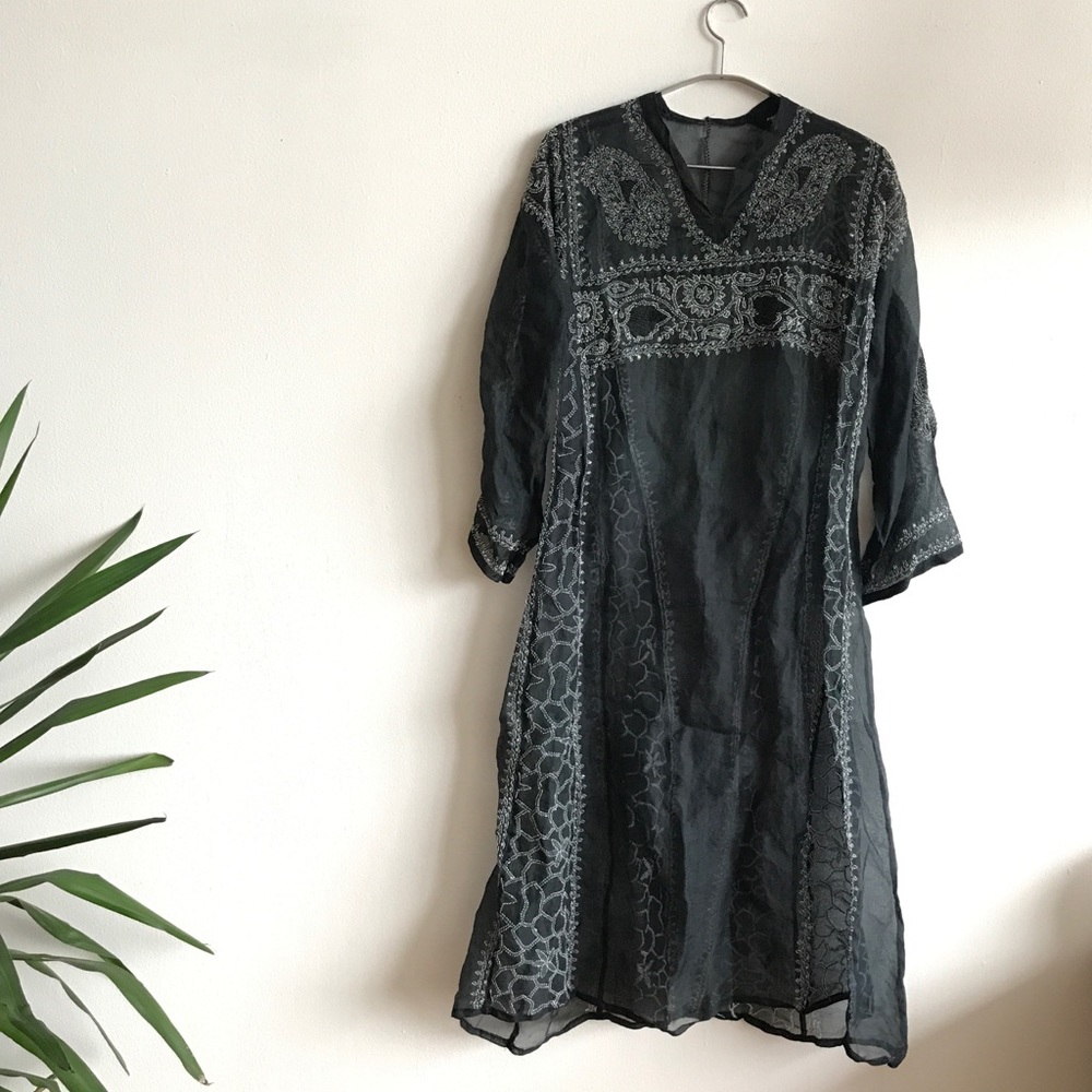 Incredible sheer embroidered and beaded dress